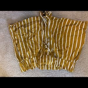 Mustard color flowy shorts